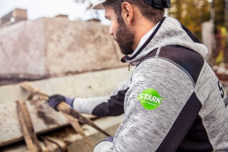 Picture of logo on work trousers