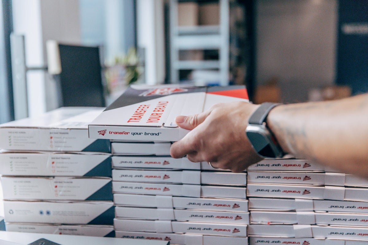Stacked packages ready for dispatch
