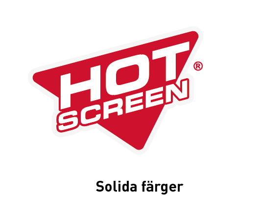 Hot screen logo solida färger